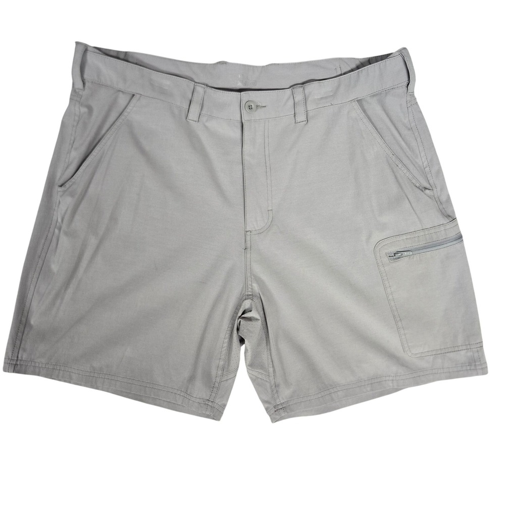Huk Next Level Performance Fishing Shorts 7" Cargo Pockets Stretch Gray Size XXL